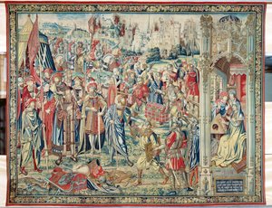 Beute sammeln, Wandteppich von David und Bathseba, ca. 1510-15