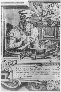 Gerard Mercator (1512-94) graviert für die Mercator und Hondius Atlantenserie
