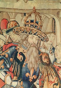 Kopf von Karl dem Großen, Werkstatt von Tournai (Detail) von Flemish School