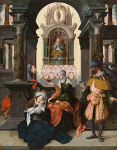 Heilige Familie mit St. Anna und St. Joachim von Flemish School