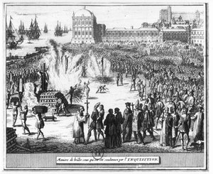 Methode des Verbrennens der von der Inquisition Verurteilten von Flemish School