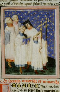 Ms Gen 1111 Seite aus der Legenda Aurea, Brügge, ca. 1400-10
