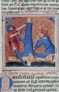 Ms Gen 1111 Seite aus der Legenda Aurea, Brügge, ca. 1400-10 von Flemish School