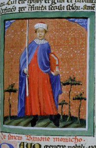 Seite aus der Legenda Aurea, Brügge, ca. 1400-10 von Flemish School