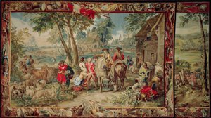 Plünderung, aus der Serie Militärwissenschaft, Werkstatt von Judocus de Vos, ca. 1715-24 von Flemish School