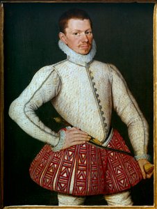 Porträt eines Gentlemans. Gemälde der flämischen Schule der zweiten Hälfte des 16. Jahrhunderts von Flemish School