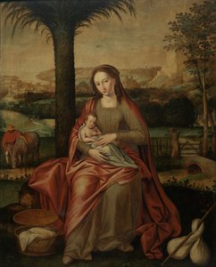 Ruhe auf der Flucht nach Ägypten von Flemish School