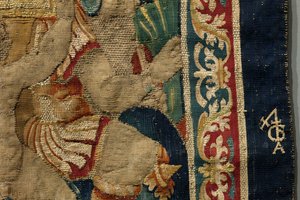 Wandteppich, der die Eroberungen von König Alfons V. von Portugal zeigt (Detail) von Flemish School