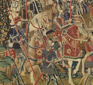 Wandteppich, der die Eroberungen von König Alfons V. von Portugal zeigt (Detail) von Flemish School
