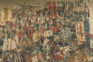 Wandteppich, der die Eroberungen von König Alfons V. von Portugal zeigt (Detail) von Flemish School