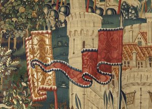 Wandteppich, der die Eroberungen von König Alfons V. von Portugal zeigt (Detail) von Flemish School