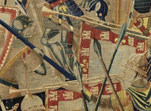Wandteppich, der die Eroberungen von König Alfons V. von Portugal zeigt, Tournai (Detail) von Flemish School
