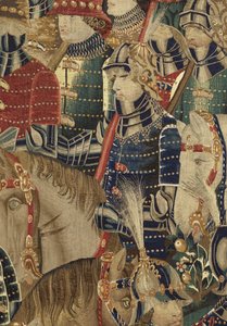 Wandteppich, der die Eroberungen von König Alfons V. von Portugal zeigt, Tournai (Detail)