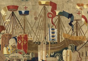 Wandteppich, der die Eroberungen von König Alfons V. von Portugal zeigt (Detail) von Flemish School