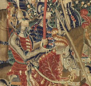 Wandteppich, der die Eroberungen von König Alfons V. von Portugal zeigt