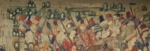 Wandteppich zeigt die Eroberungen von König Alfons V. von Portugal von Flemish School