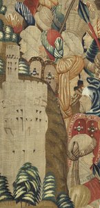 Wandteppich, der die Eroberungen von König Alfons V. von Portugal zeigt