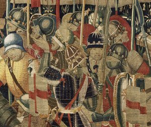 Wandteppich, der die Eroberungen von König Alfons V. von Portugal zeigt