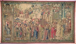 Transport der Bundeslade, Wandteppich von David und Bathseba, ca. 1510-15 von Flemish School