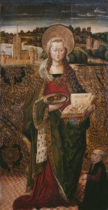 Triptychon, St. Lucia, linke Tafel von Flemish School