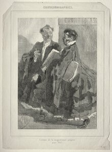 Crinolinographien (Kostüm der Magistratur vorgeschlagen für 1857) von Félicien Rops