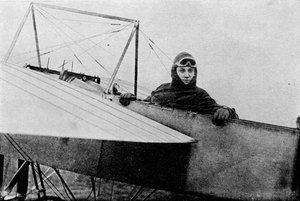 Gustav Hamel, Gewinner des ersten Luftrennens nach Brighton, 1911 von Flight Photo