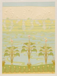 Dekoration in emaillierten Fliesen für Badezimmer, 1898 von Félix Albert Anthyme Aubert