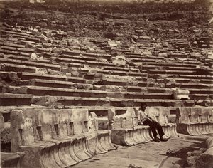 Innenraum, Theater des Dionysos, Athen von Félix Bonfils