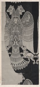 Schematische Zeichnung von Buyid-Seide (1962.264)