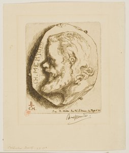 Porträt von Meryon im Profil von Félix Henri Bracquemond