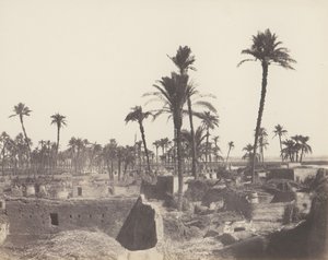 Abâziz, Inneres eines arabischen Dorfes, 1851-52, gedruckt 1853-54 von Félix Teynard