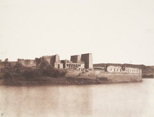 Ile de Fileh Philä, Vu Générale Prise du Nord-Ouest au Point A, 1851-52 von Félix Teynard