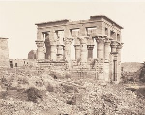 Ile de Fileh Philä, Gebäude des Ostens - Seitenansicht vom Punkt D, 1851-52, gedruckt 1853-54