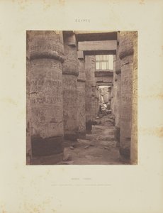 Karnak (Theben). Palast - Hypostylhalle - Quersicht vom Punkt K von Félix Teynard