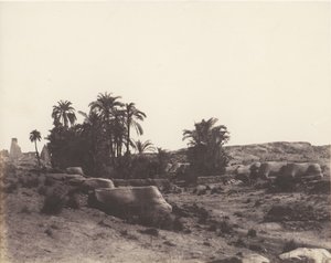 Karnak Theben, Avenue de Sphinx - Vue Générale Prise du Point G von Félix Teynard