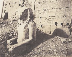 Karnak Theben, Dritter Pylon - Koloss aus Kalkstein, 1851-52, gedruckt 1853-54 von Félix Teynard