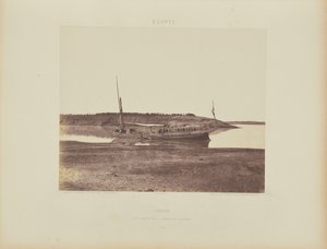 Luxor. Kleiner Arm des Nils - Reisendenbarke von Félix Teynard