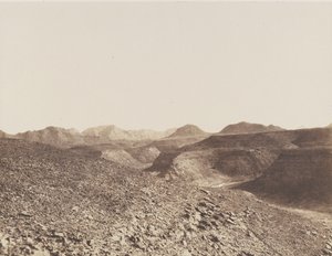 Nubien, Umgebung von Ibrim, Arabische Kette - Ansicht einer Schlucht, 1851-52
