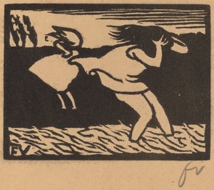 Badende im Sturm überrascht, 1893 von Félix Vallotton