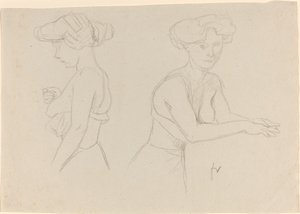 Zwei Studien einer sich anziehenden Frau von Félix Vallotton