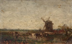 Holland, die Mühle von Félix Ziem
