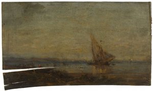 Vor Martigues, das gelbe Segel von Félix Ziem