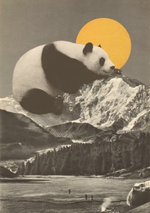 Pandas Nickerchen in den Bergen