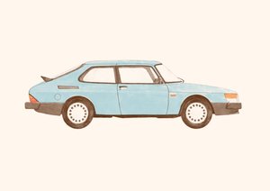 Saab 900 Vintage, 2024 von Florent Bodart