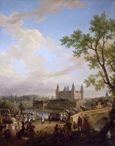 Treffen zwischen Napoleon und Baron Karl von Dalberg in Aschaffenburg, 2. Oktober, 1806 von Florent Fidèle Constant Bourgeois du Castelet