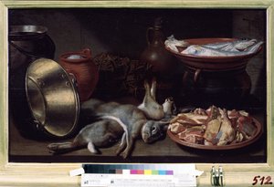 Stillleben mit Hasen von Floris Gerritsz van Schooten