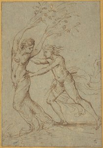 Apollo und Daphne von Follower of Giulio Romano
