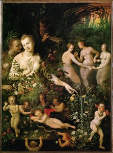 Allegorie genannt die Allegorie des Wassers oder die Allegorie der Liebe von Fontainebleau School
