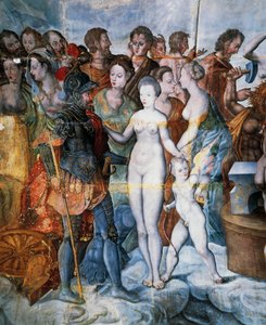 Heinrich II. und Diane de Poitiers von Fontainebleau School
