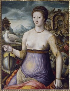 Die Allegorie des Friedens, oder Diane de Poitiers mit einer Taube. Porträt der Herzogin von Valentinois Diane de Poitiers